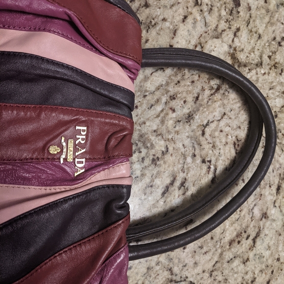 Authentic Prada Hand Bag Leather Multi Color - Picture 9 of 13